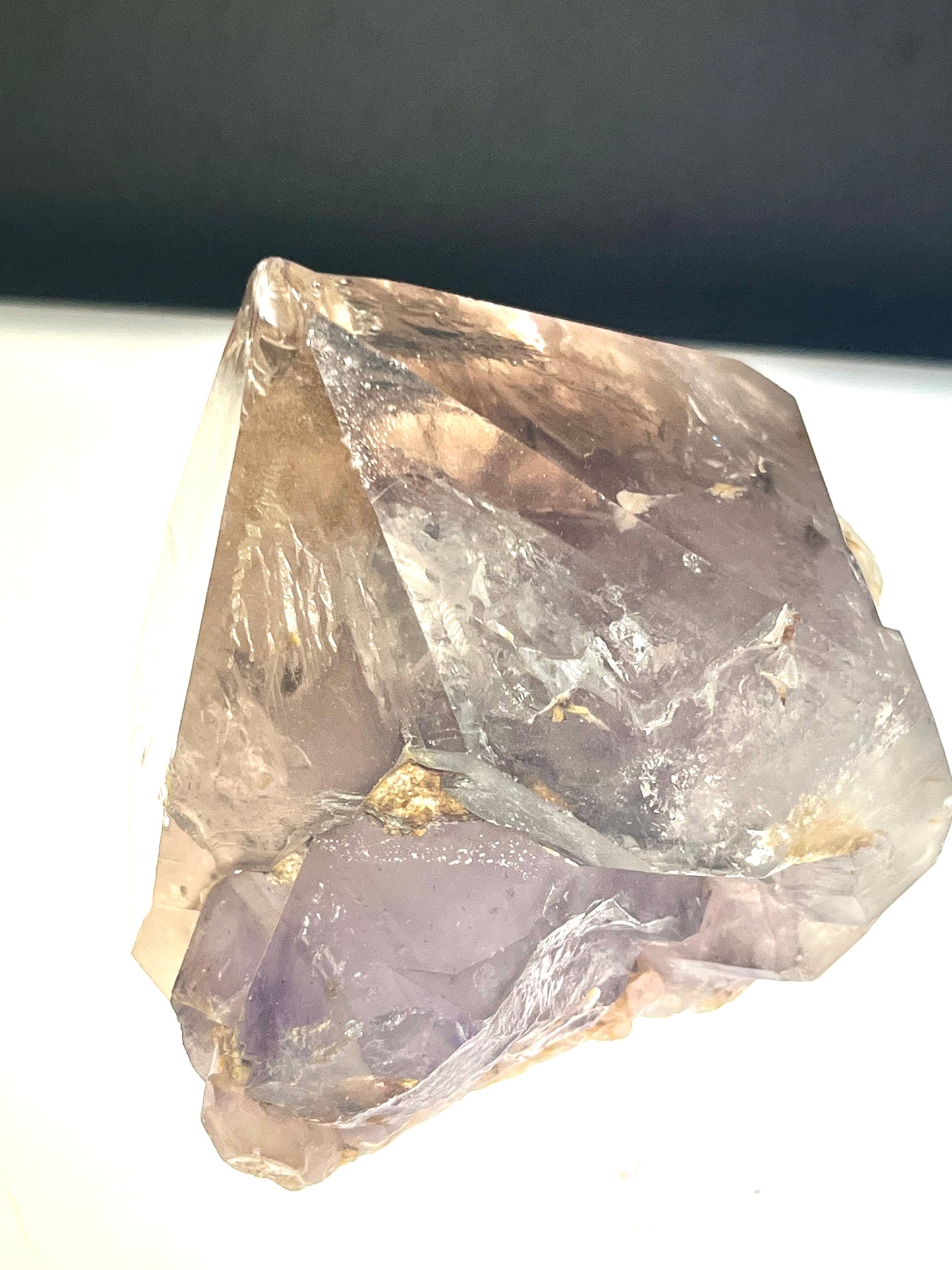 Smokey and Enhydro Elestial Quartz with Amethyst Crystal Vein