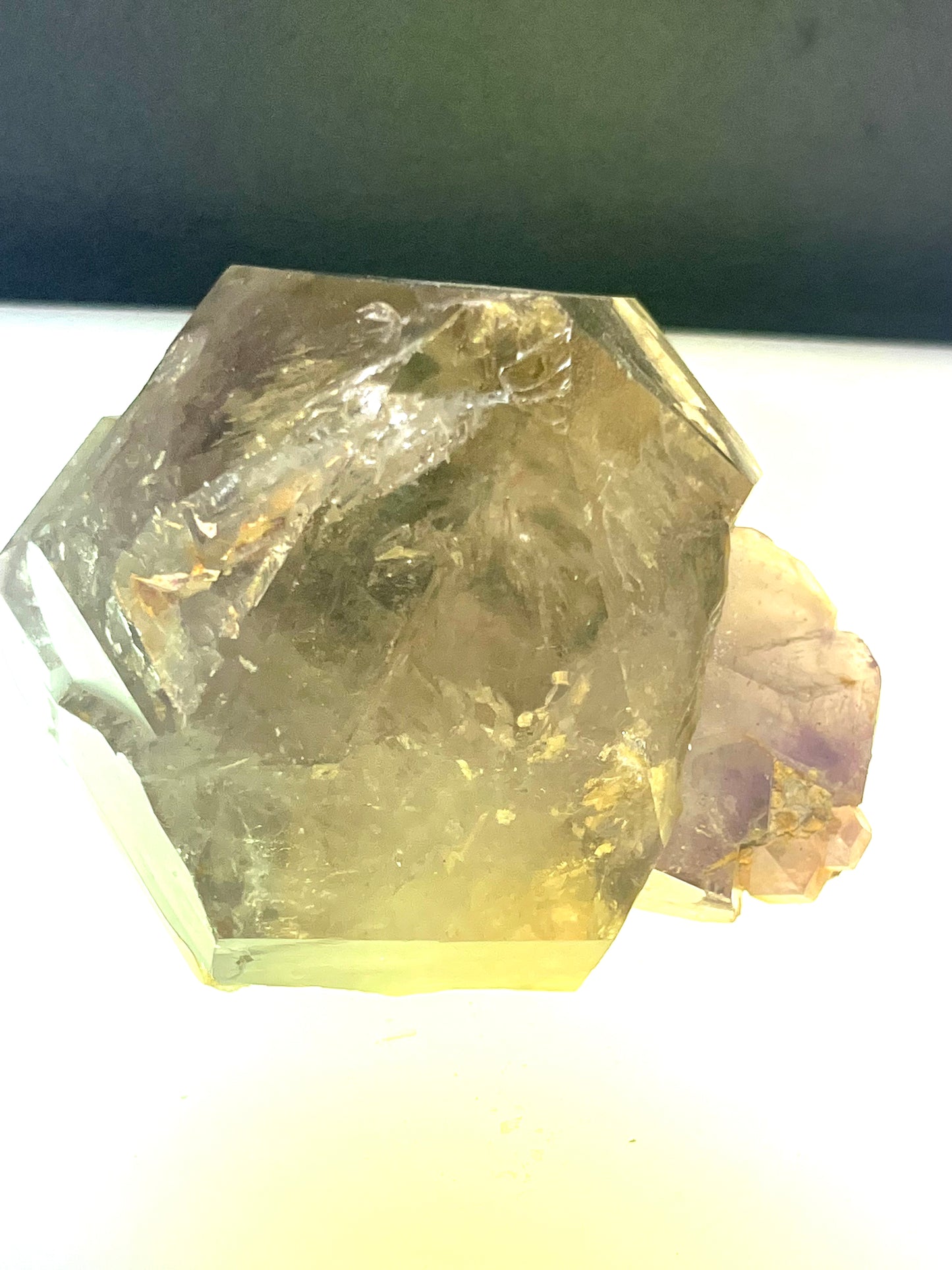 Smokey and Enhydro Elestial Quartz with Amethyst Crystal Vein