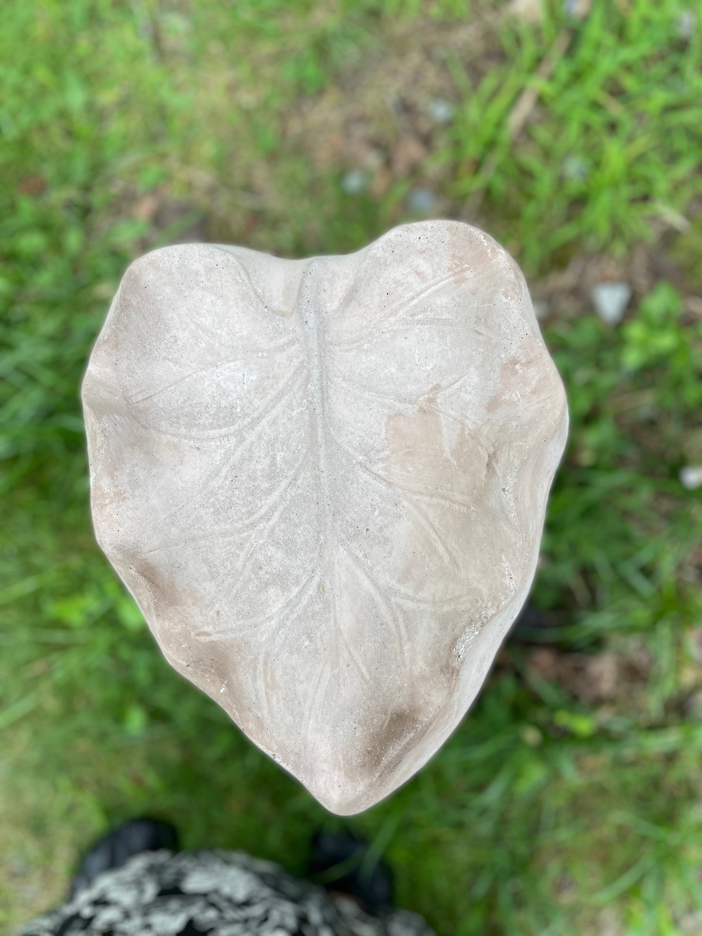 Leaf birdbath