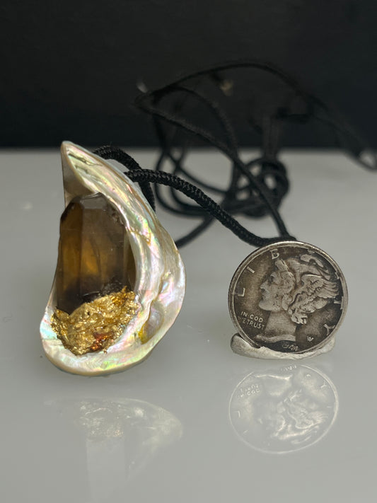 Abalone Crystal Pendant