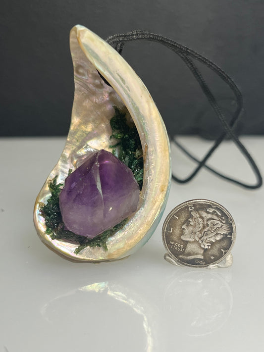 Abalone Crystal Pendant